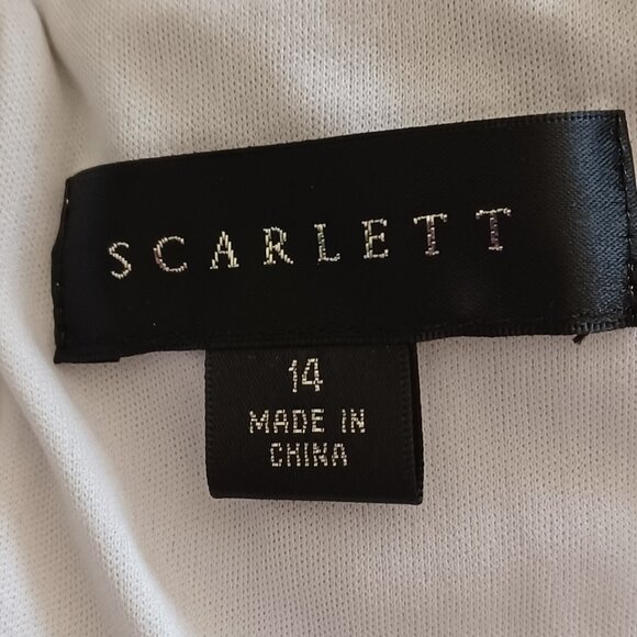 FINAL SALE: SCARLETT Gray Shimmery Floral Lace Sleeveless Dress Size 14 - Picture 5 of 7